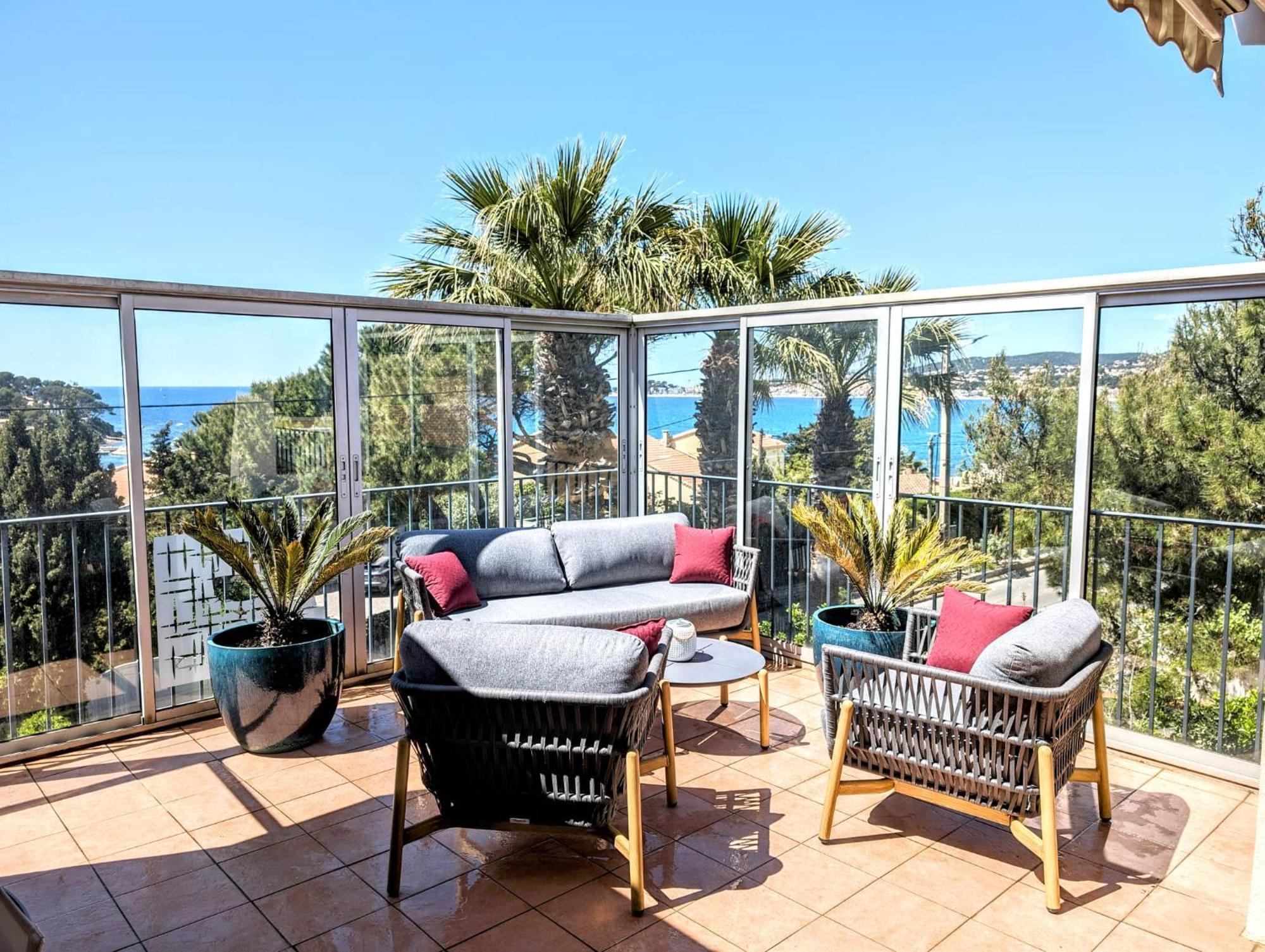 Vue Mer Grande Terrasse Plage A 2 Min A Pieds Sanary-sur-Mer Luaran gambar